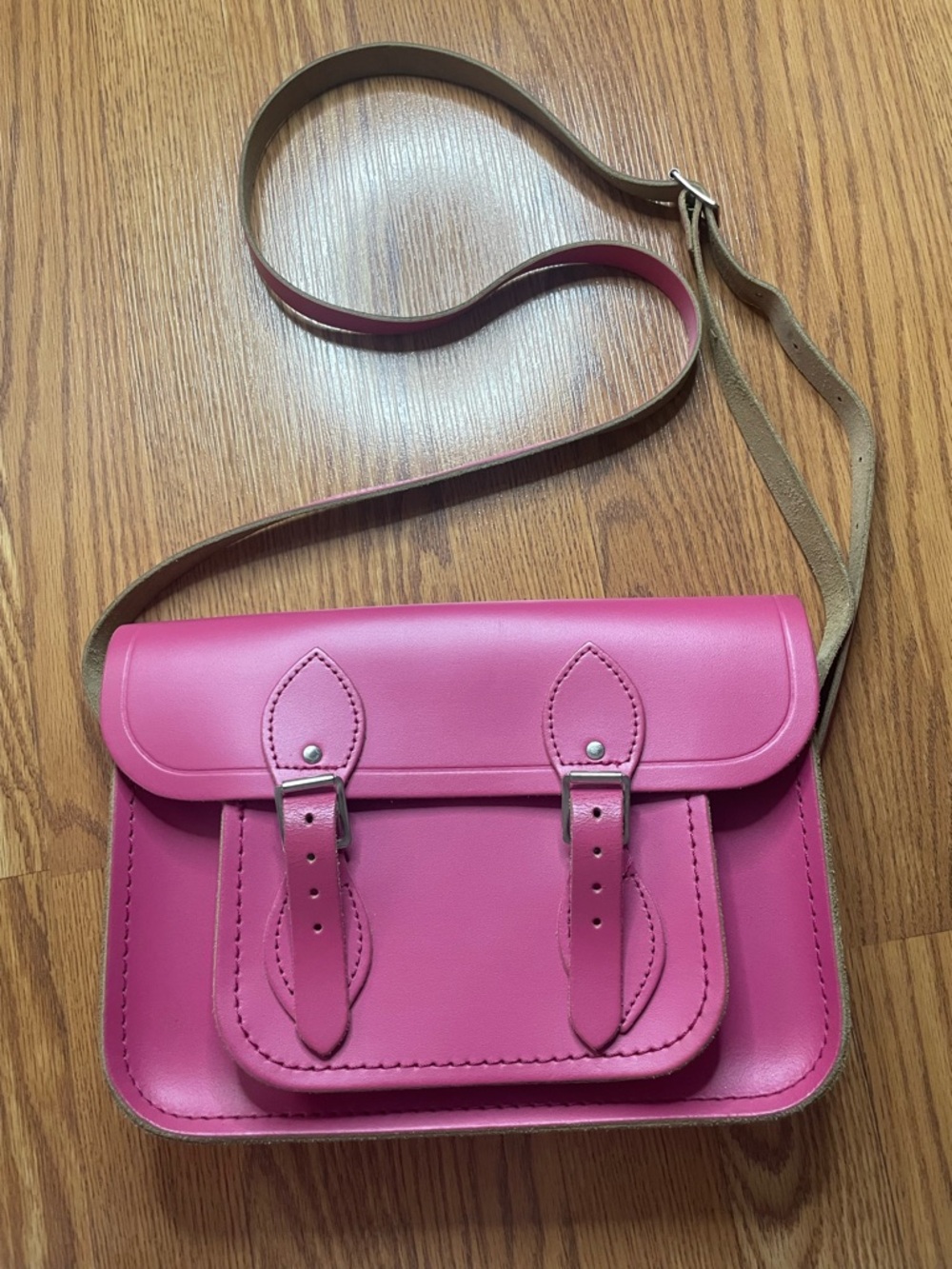 The Cambridge Satchel Company Pink Leather Mini Satchel Crossbody Bag - Picture 2 of 16